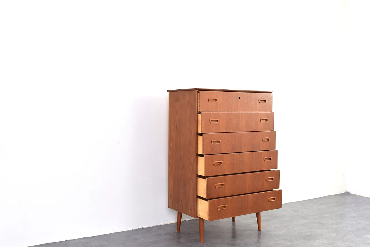 Mid-Century Danish Teak Chest of Drawers, 1960s 10