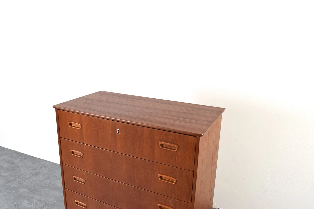 Mid-Century Danish Teak Chest of Drawers, 1960s 13