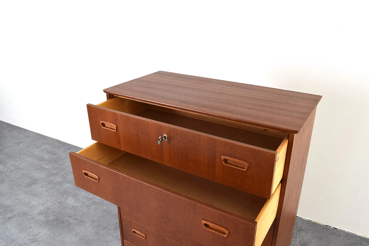 Mid-Century Danish Teak Chest of Drawers, 1960s 14