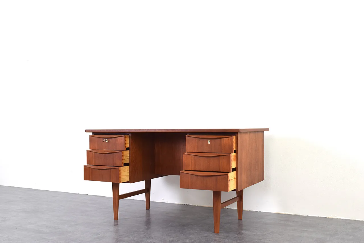 Mid-Century Danish teak executive Desk, 1960s 13