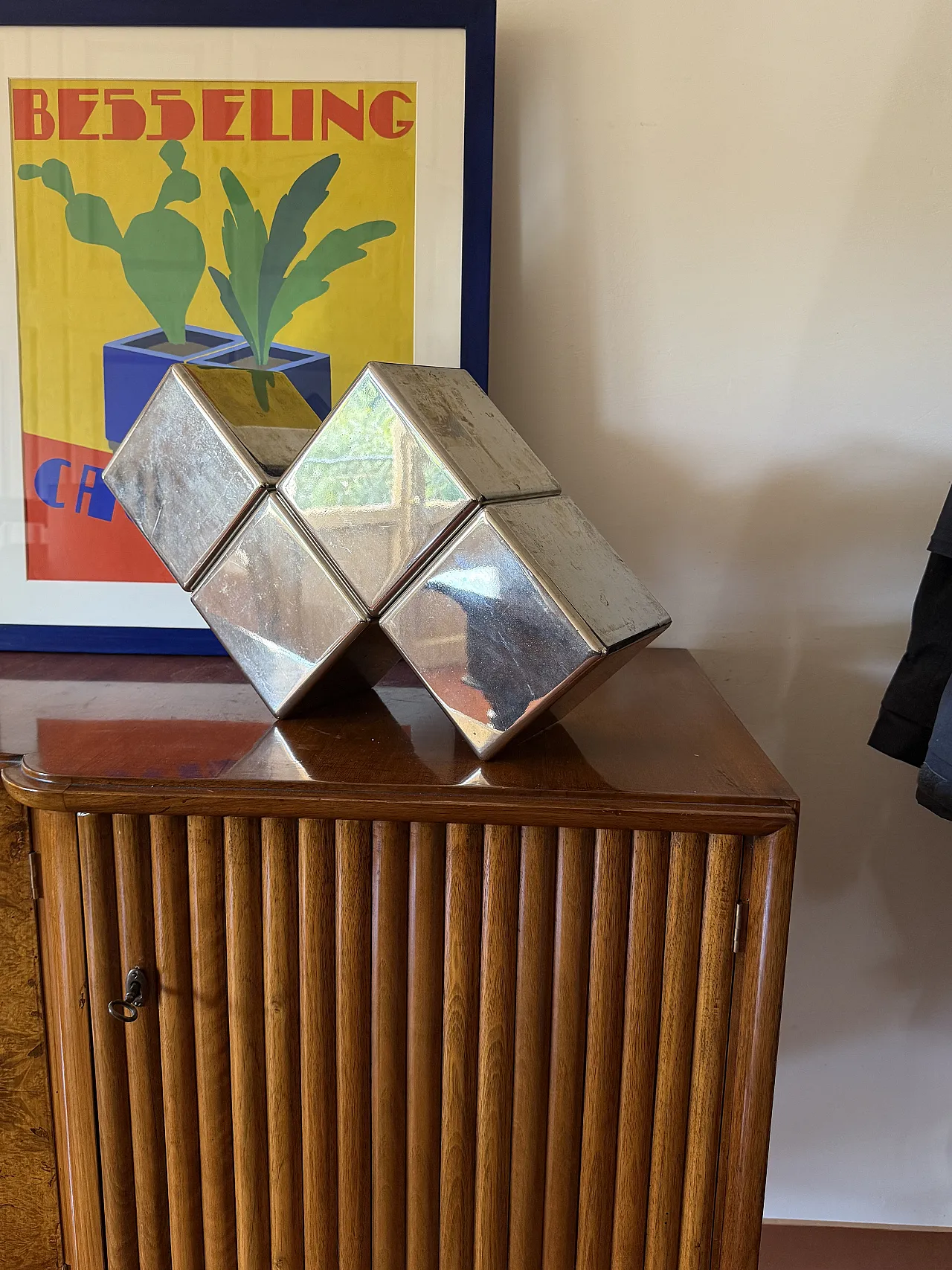 Postmodern steel sculpture depicting Tetris, 80s 6