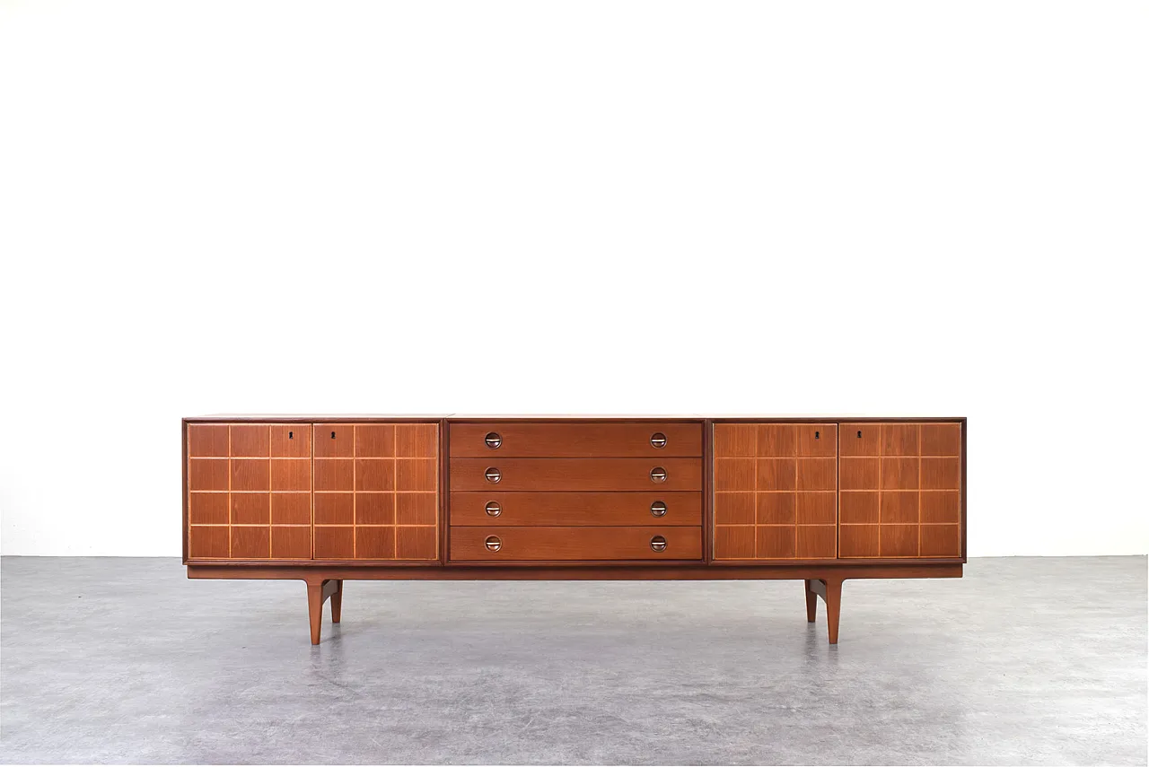 Sideboard in teak di Rolf Rastad e Adolf Relling per Gustav B, anni 60 1