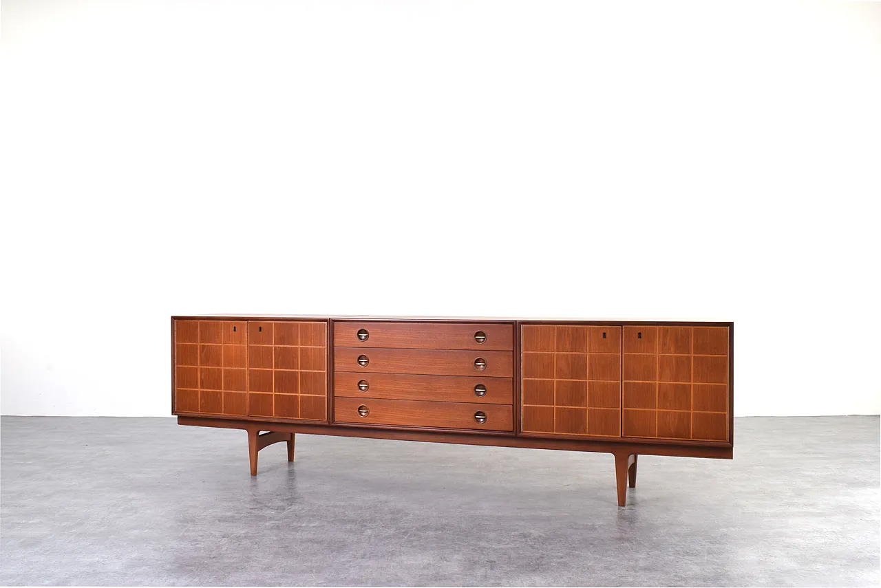 Sideboard in teak di Rolf Rastad e Adolf Relling per Gustav B, anni 60 4