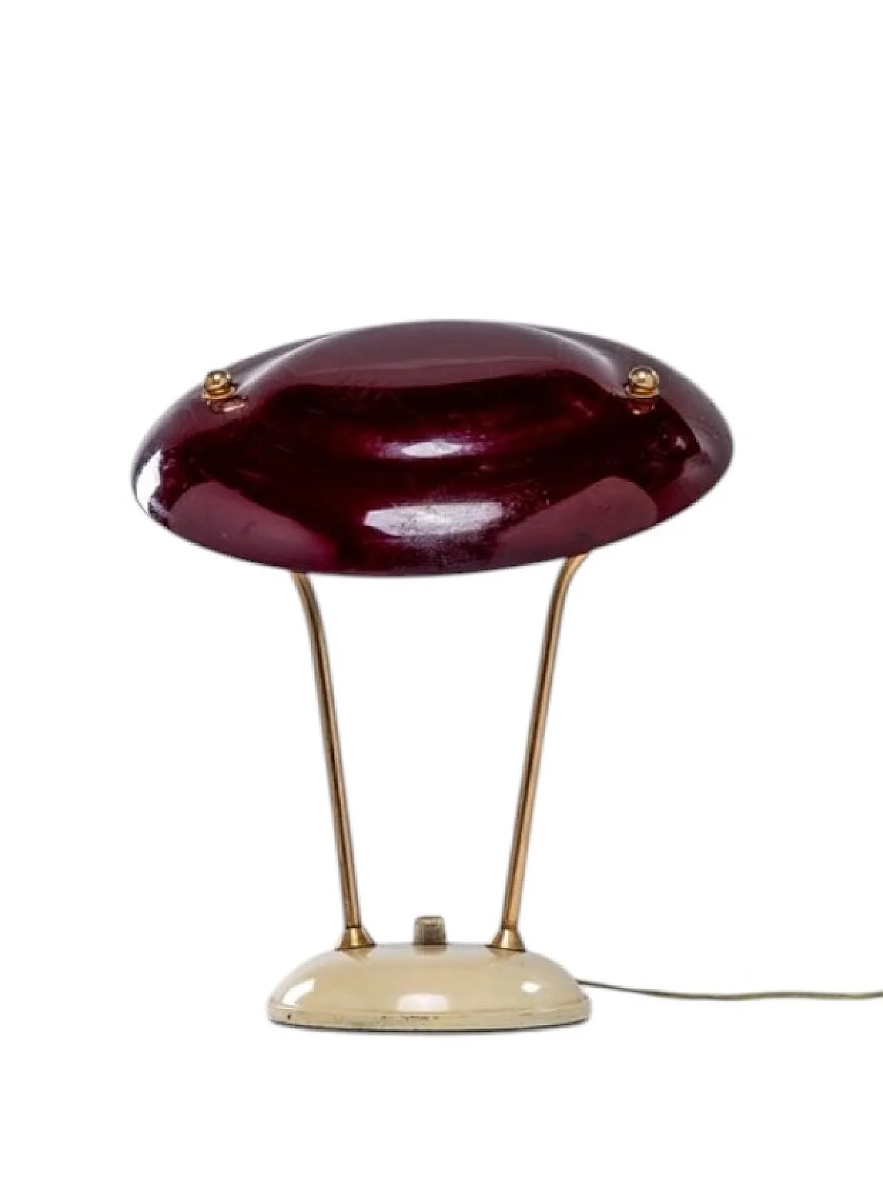 Lampada da tavolo in ottone di metà secolo, Francia 1950 1