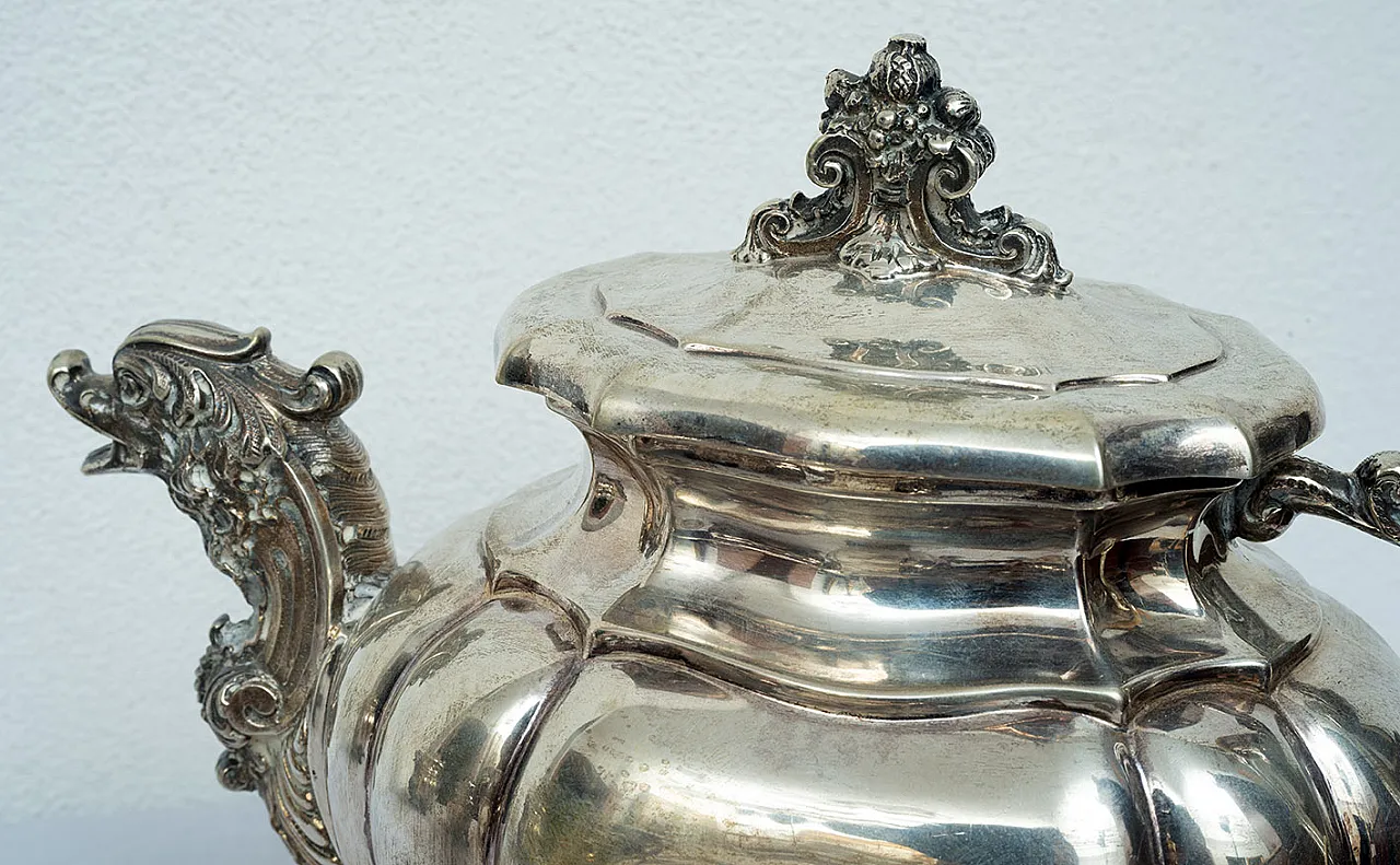 Silver service Neapolitan empire style, early 20th century 2