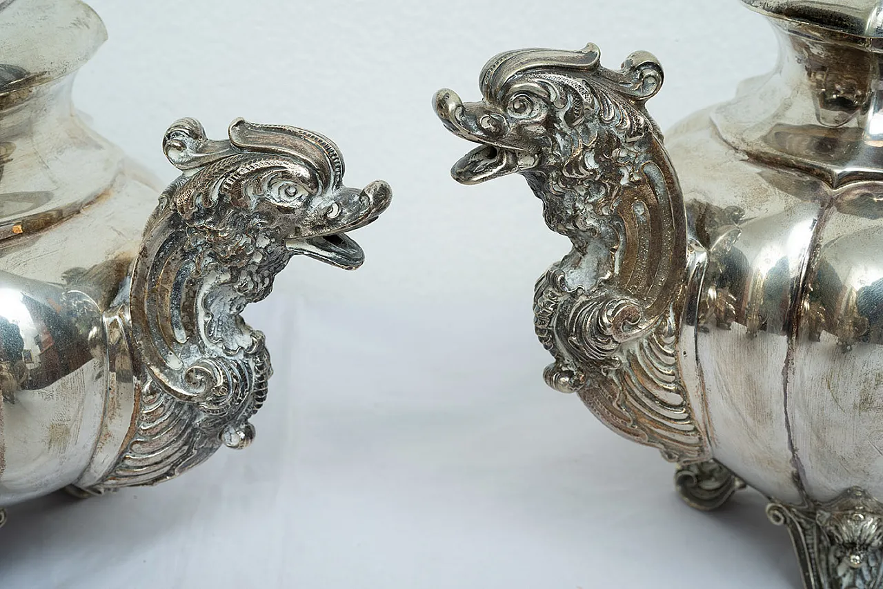 Silver service Neapolitan empire style, early 20th century 5