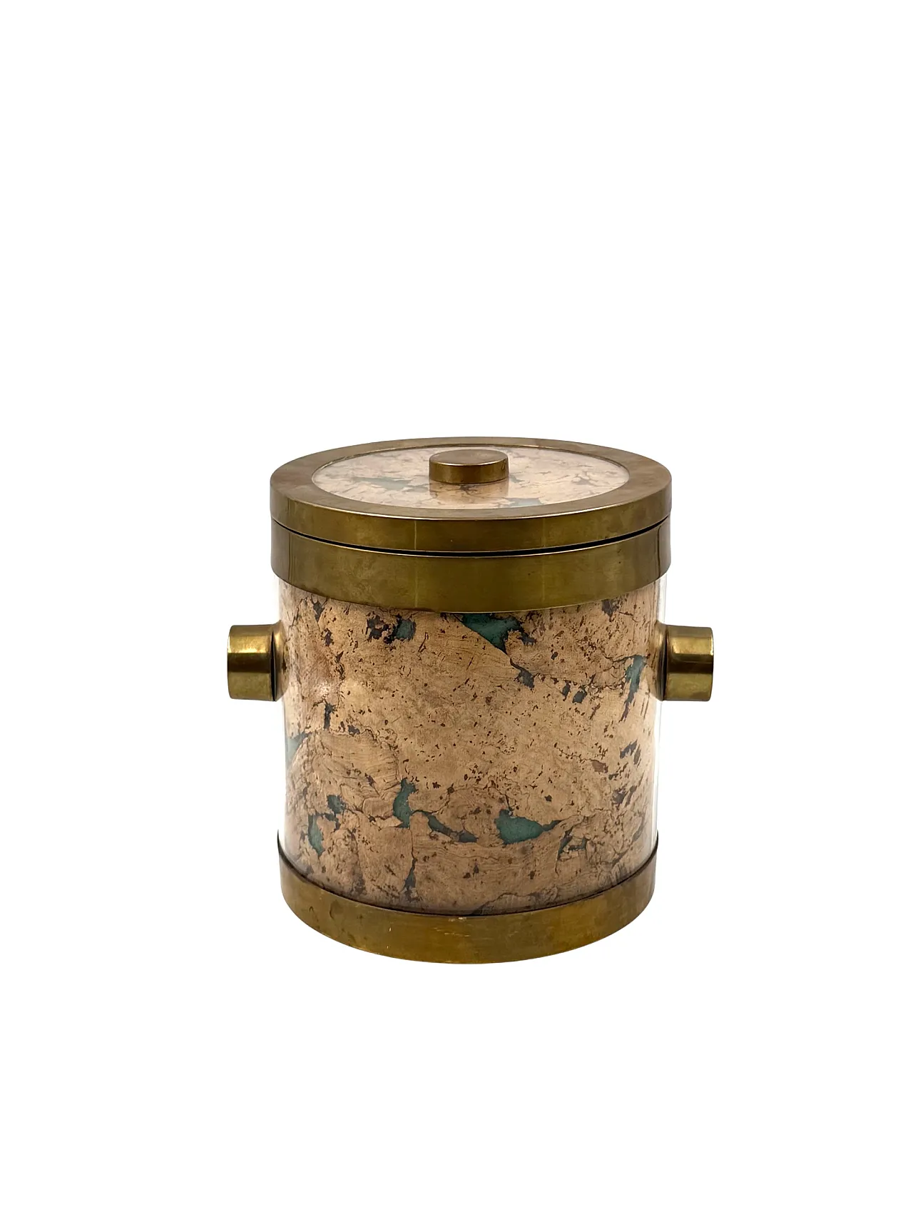 Hollywood Regency Brass Ice Bucket, France 1970 5