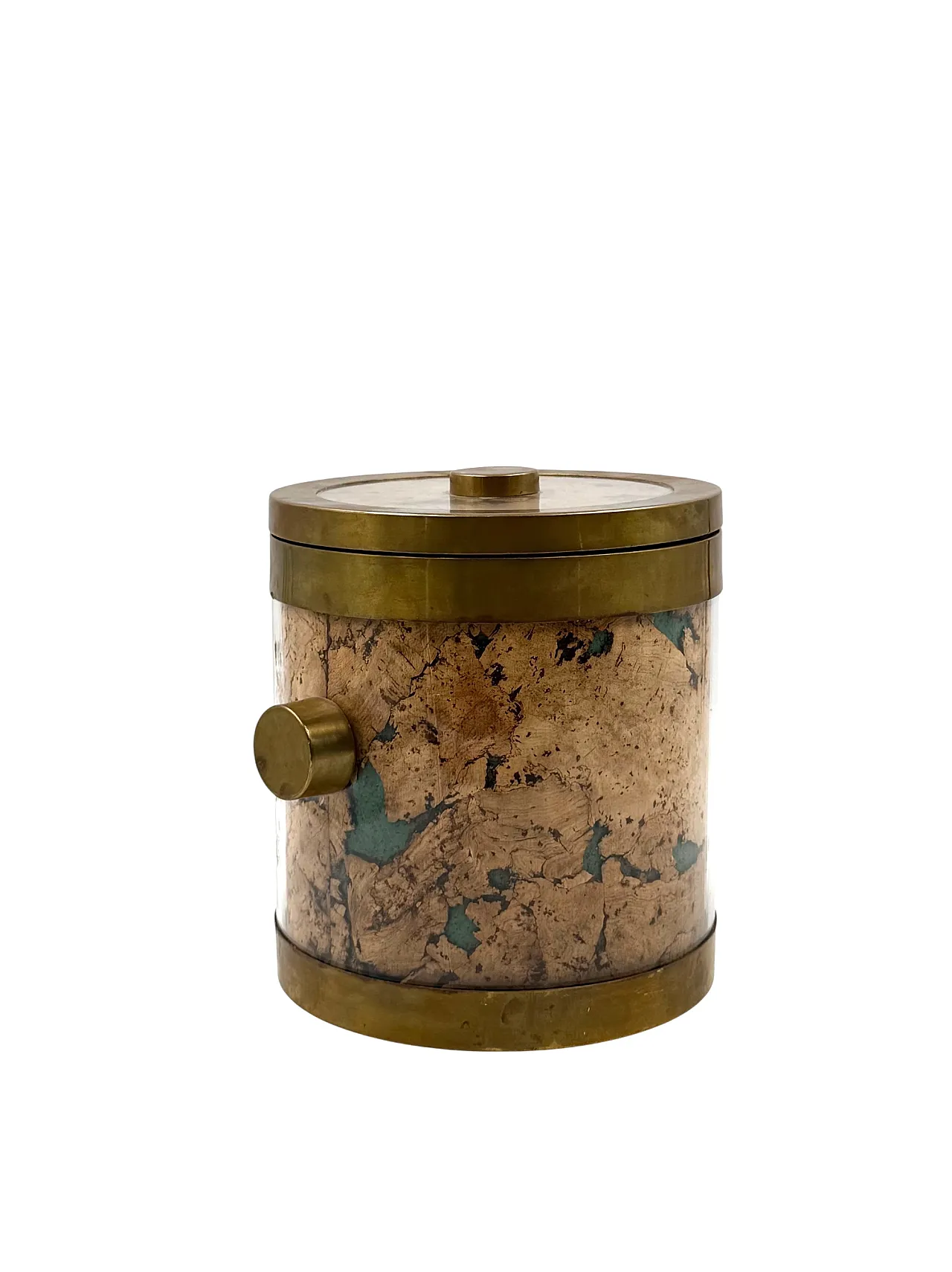 Hollywood Regency Brass Ice Bucket, France 1970 6