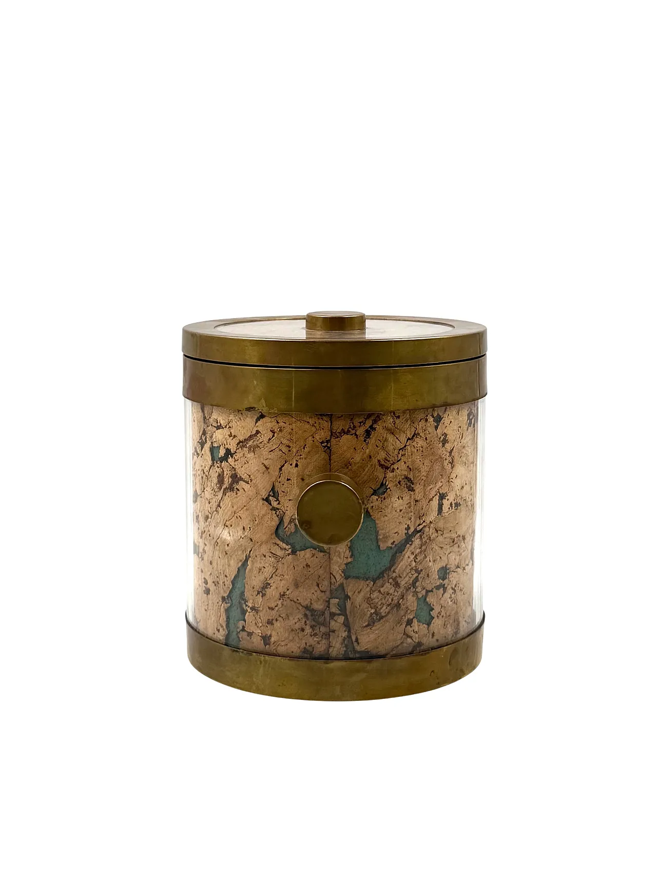 Hollywood Regency Brass Ice Bucket, France 1970 7