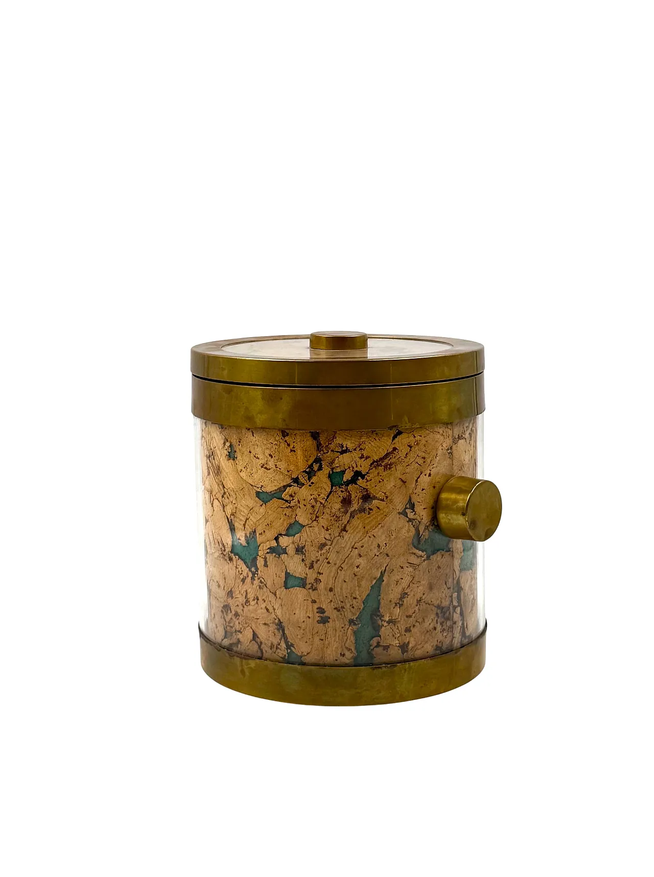 Hollywood Regency Brass Ice Bucket, France 1970 8