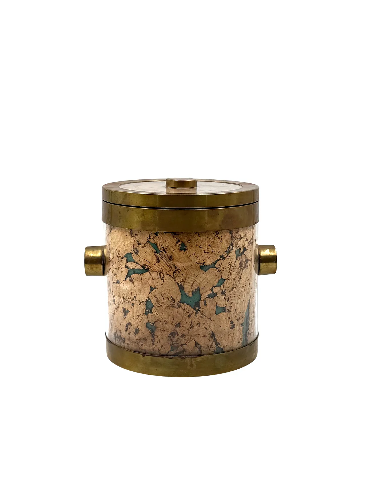 Hollywood Regency Brass Ice Bucket, France 1970 9