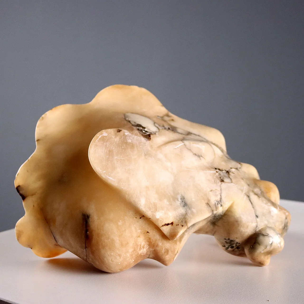 Centrotavola in alabastro a forma di conchiglia, '800 8