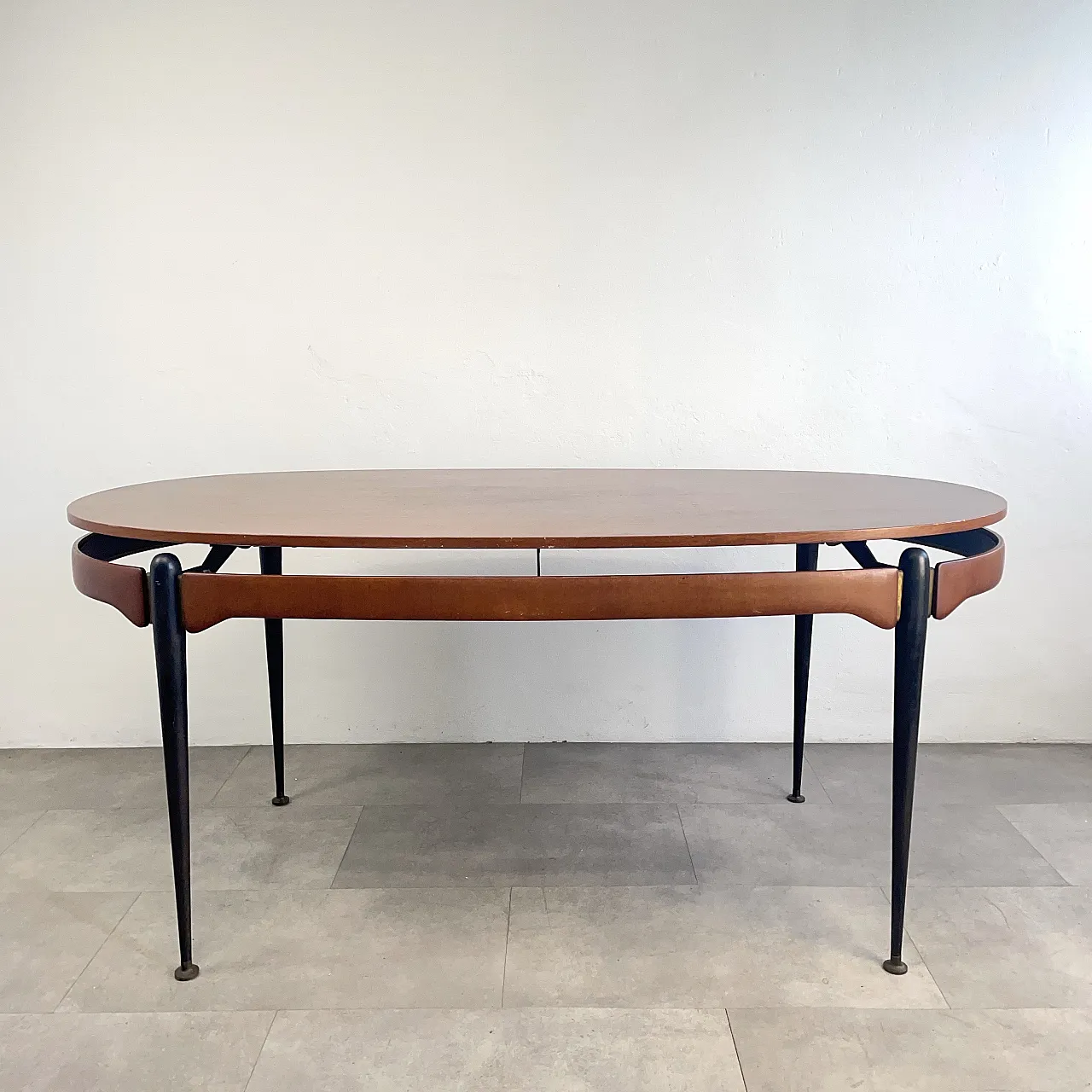 Oval table or desk by Silvio Cavatorta, 1960s 1