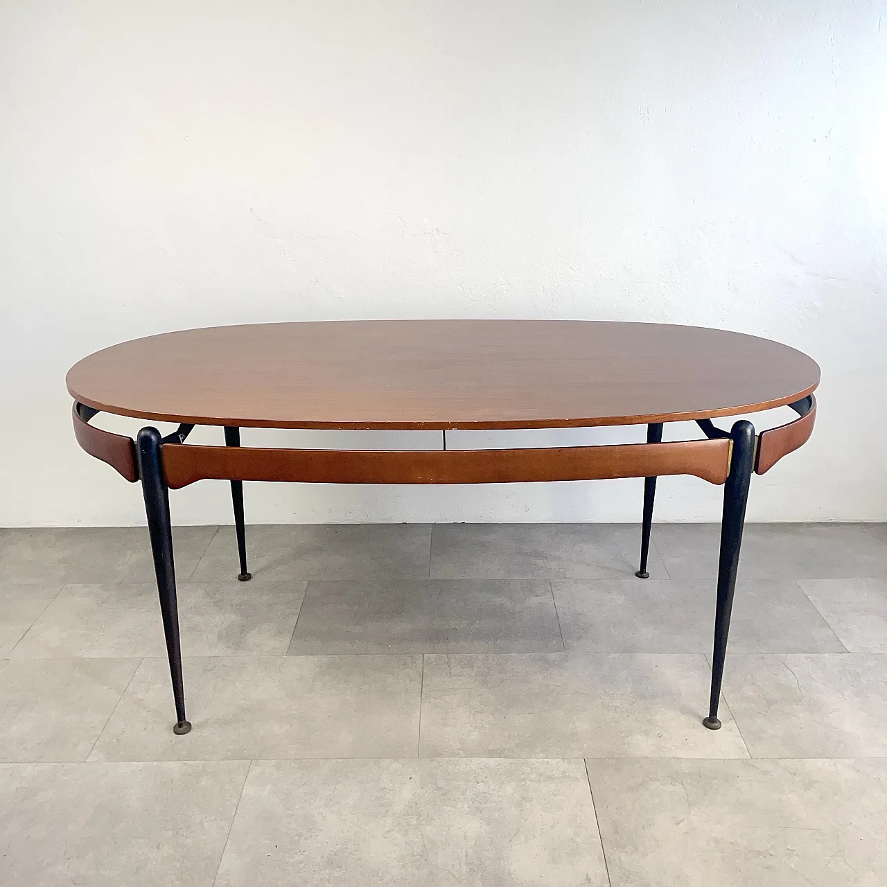 Oval table or desk by Silvio Cavatorta, 1960s 2