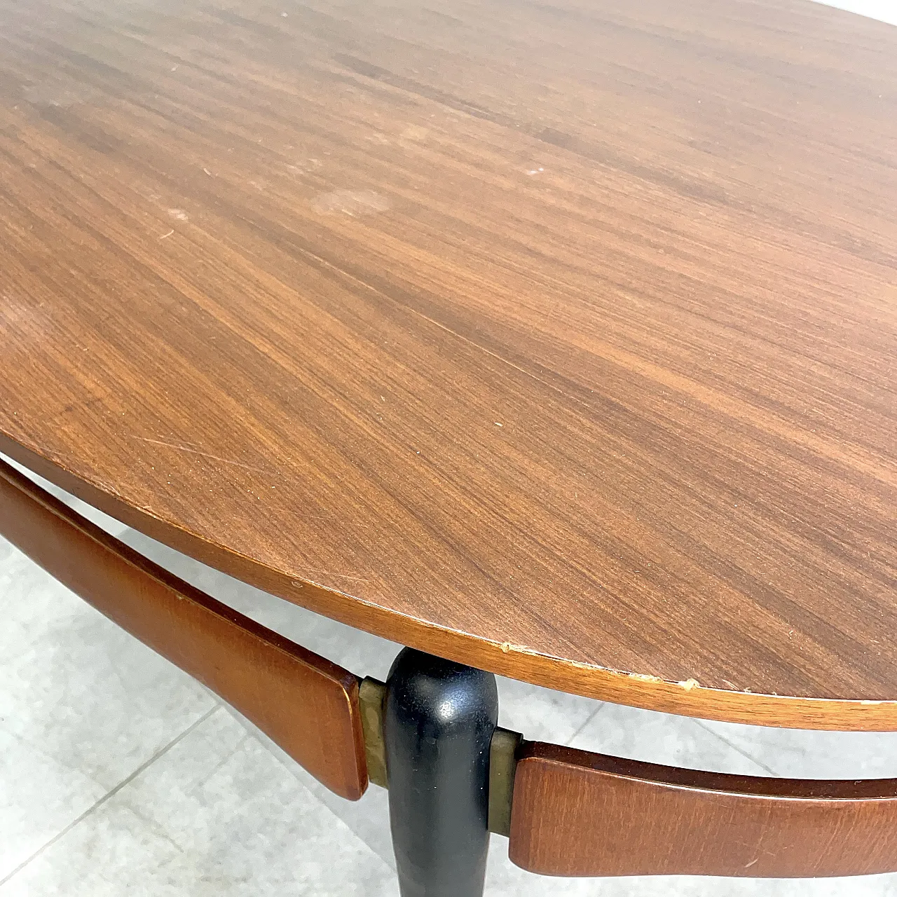 Oval table or desk by Silvio Cavatorta, 1960s 6