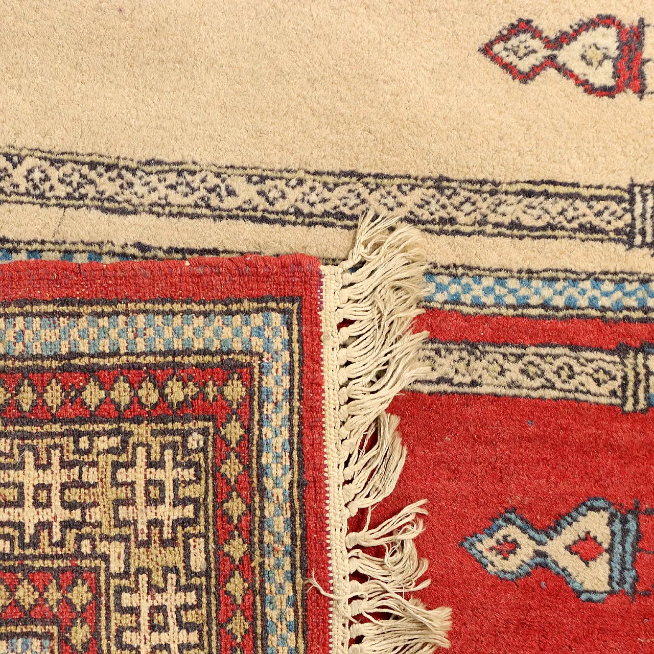 Tappeto Preghiera in cotone e lana, fine '900 8