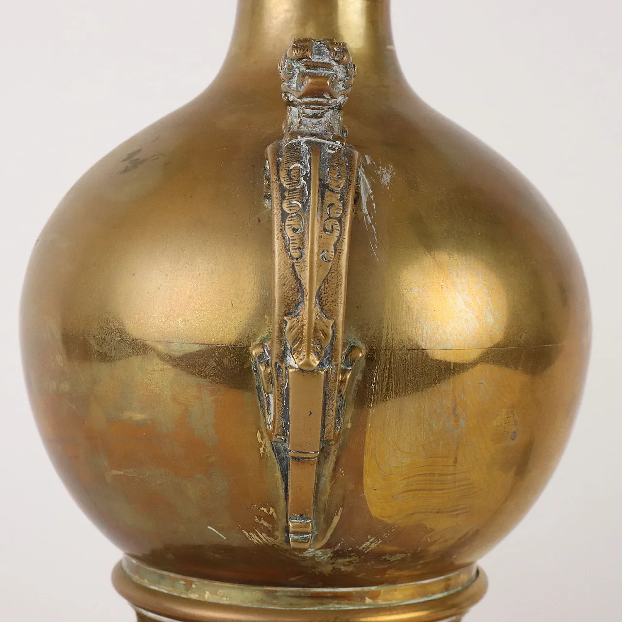 Lamp-mounted bronze baluster vase 6