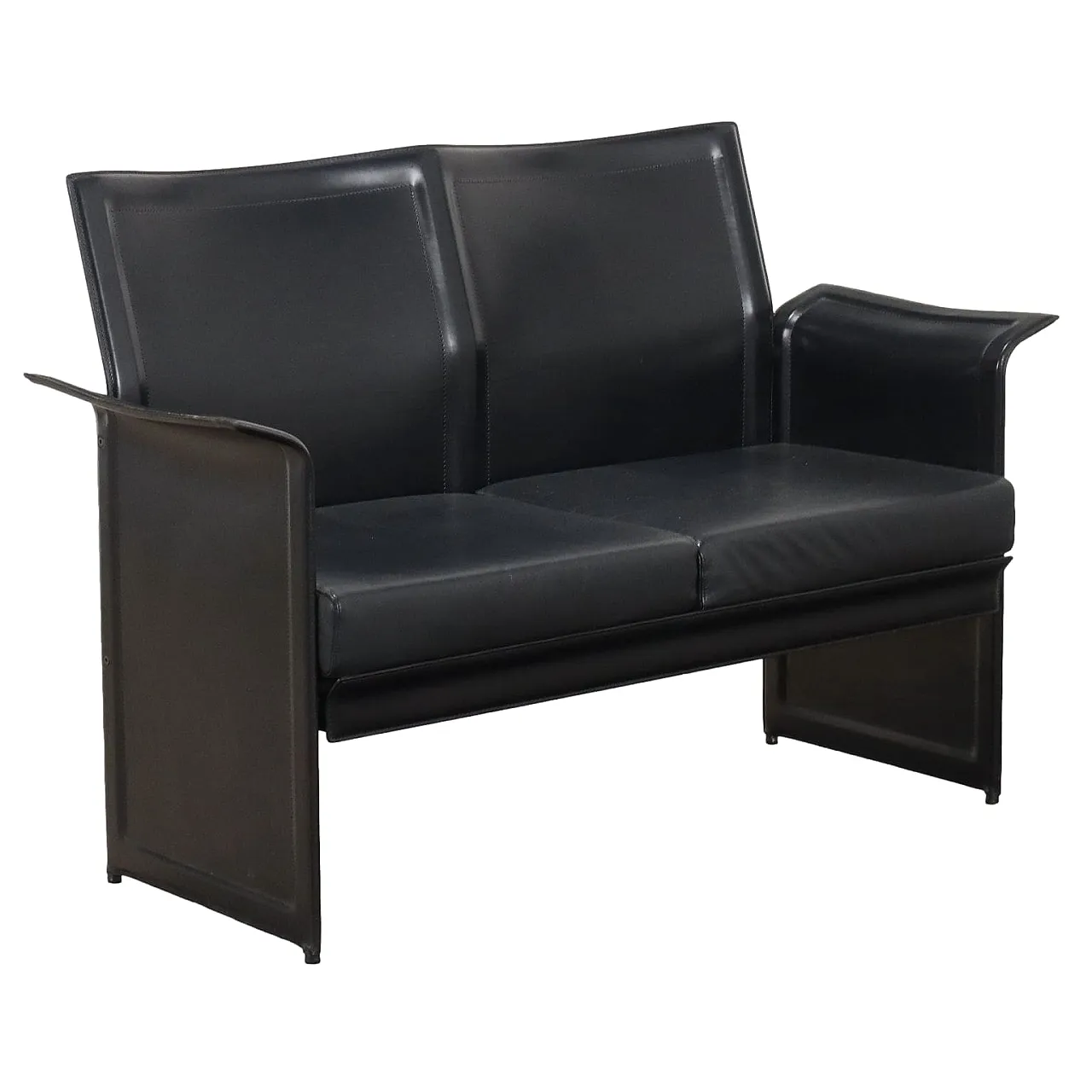 Divanetto in pelle, fine '900 1