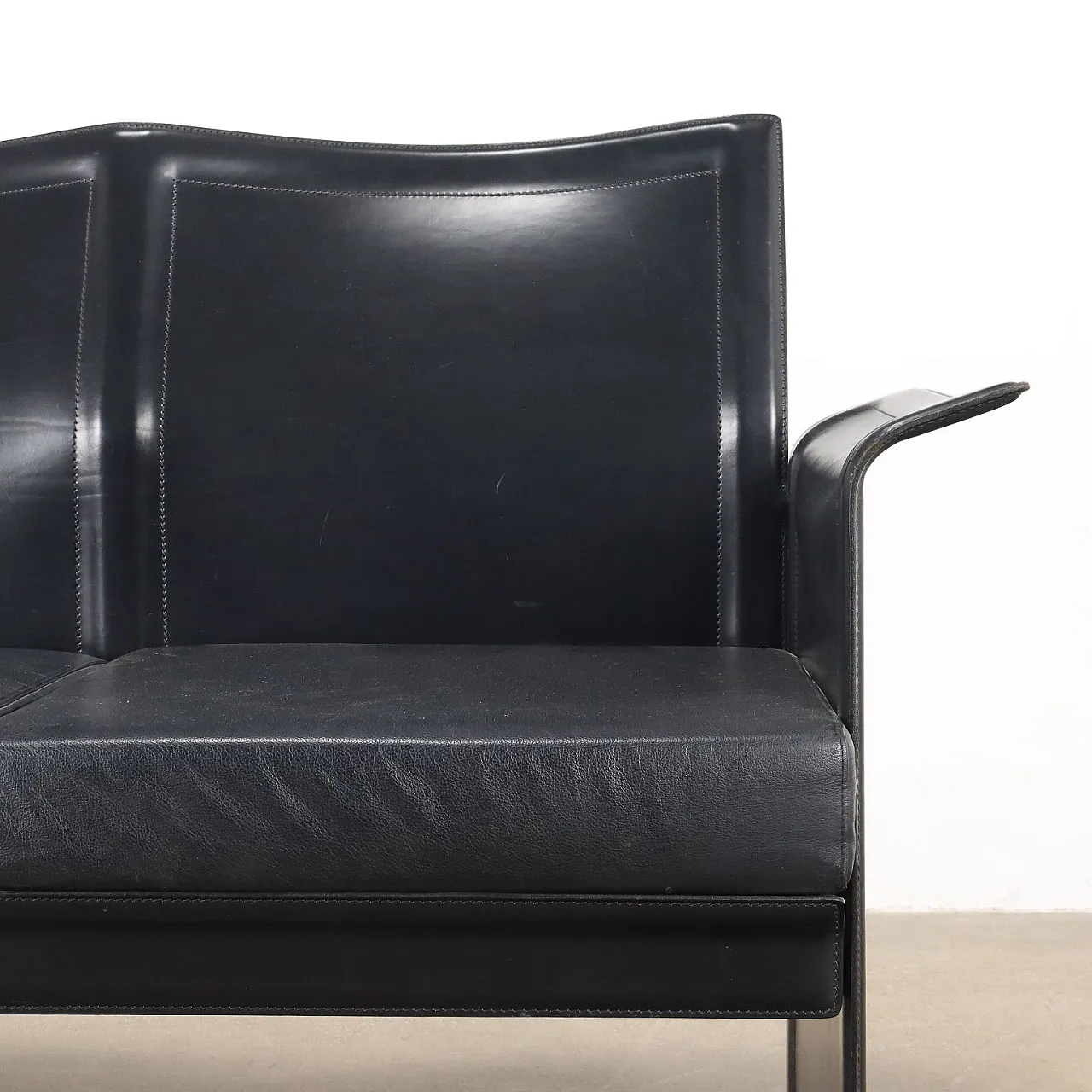 Divanetto in pelle, fine '900 3