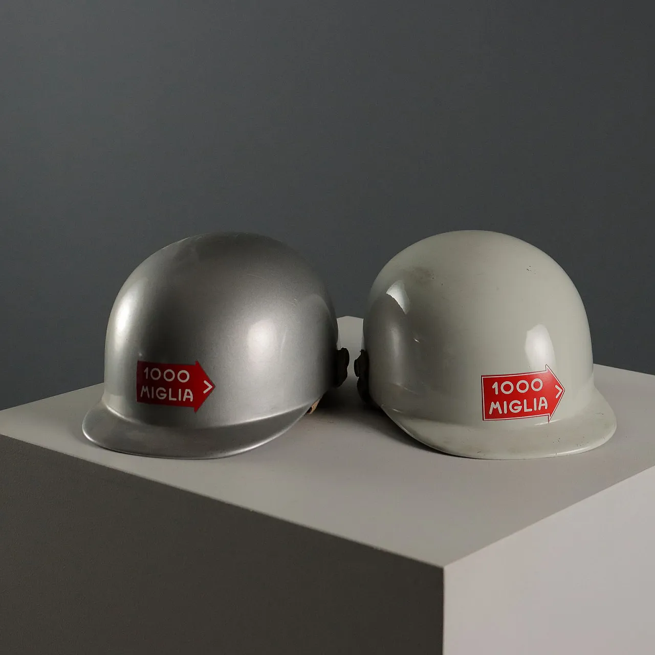Jeb's 1000 Miglia pair of helmets collectors, late 20th century 1