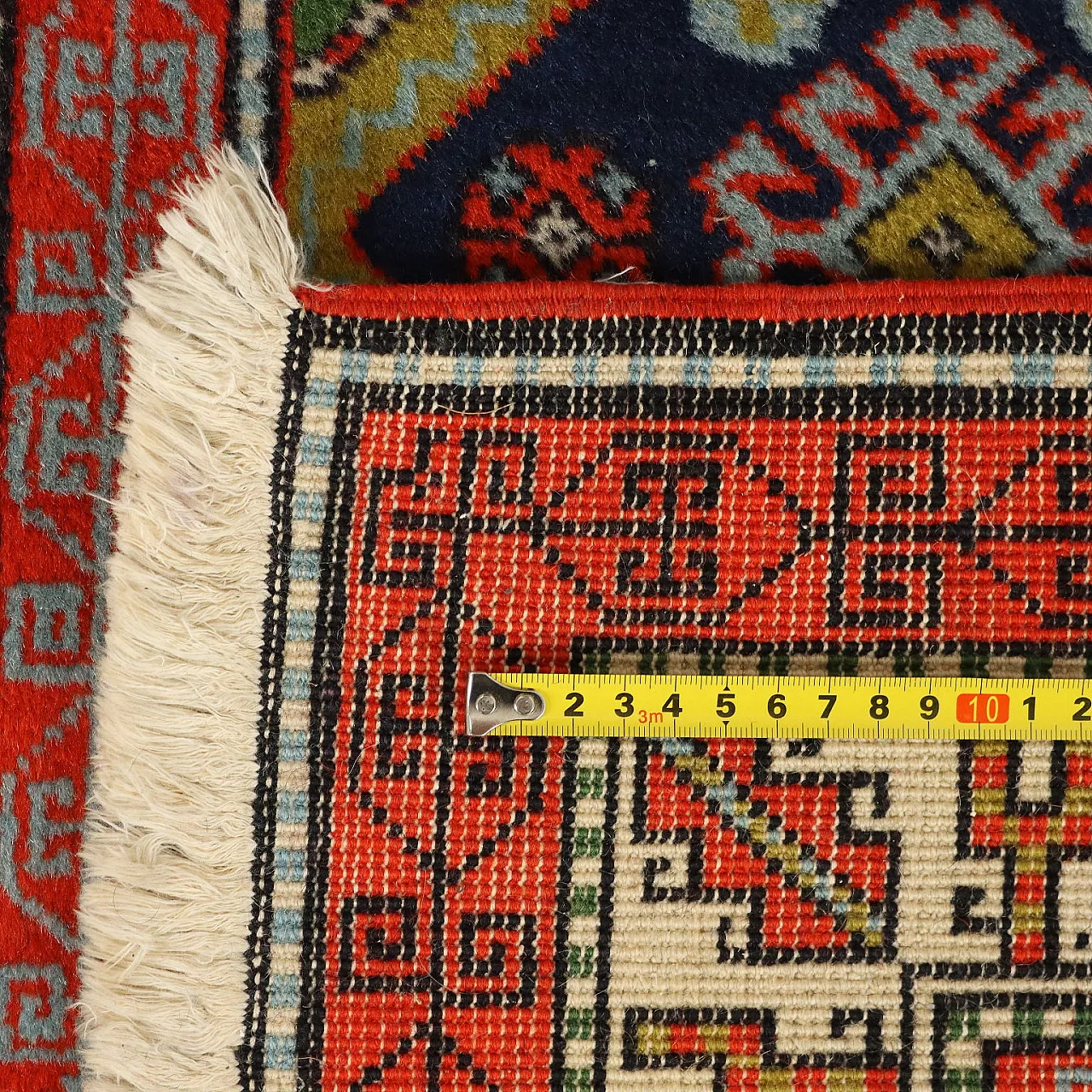 Tappeto Shirwan in cotone e lana con nodo sottile, fine '900 6