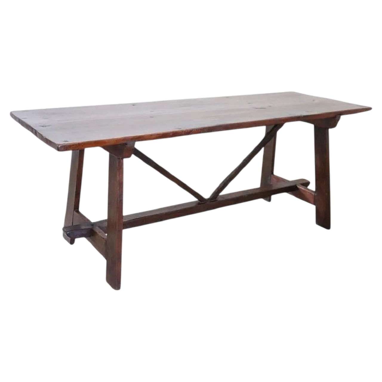 Tavolo antico fratino in rovere, inizi '800 14