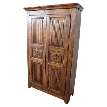 Solid poplar wardrobe, early 19th century