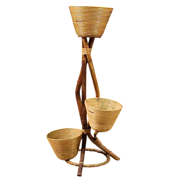 Italian bamboo vaseholder, 60s