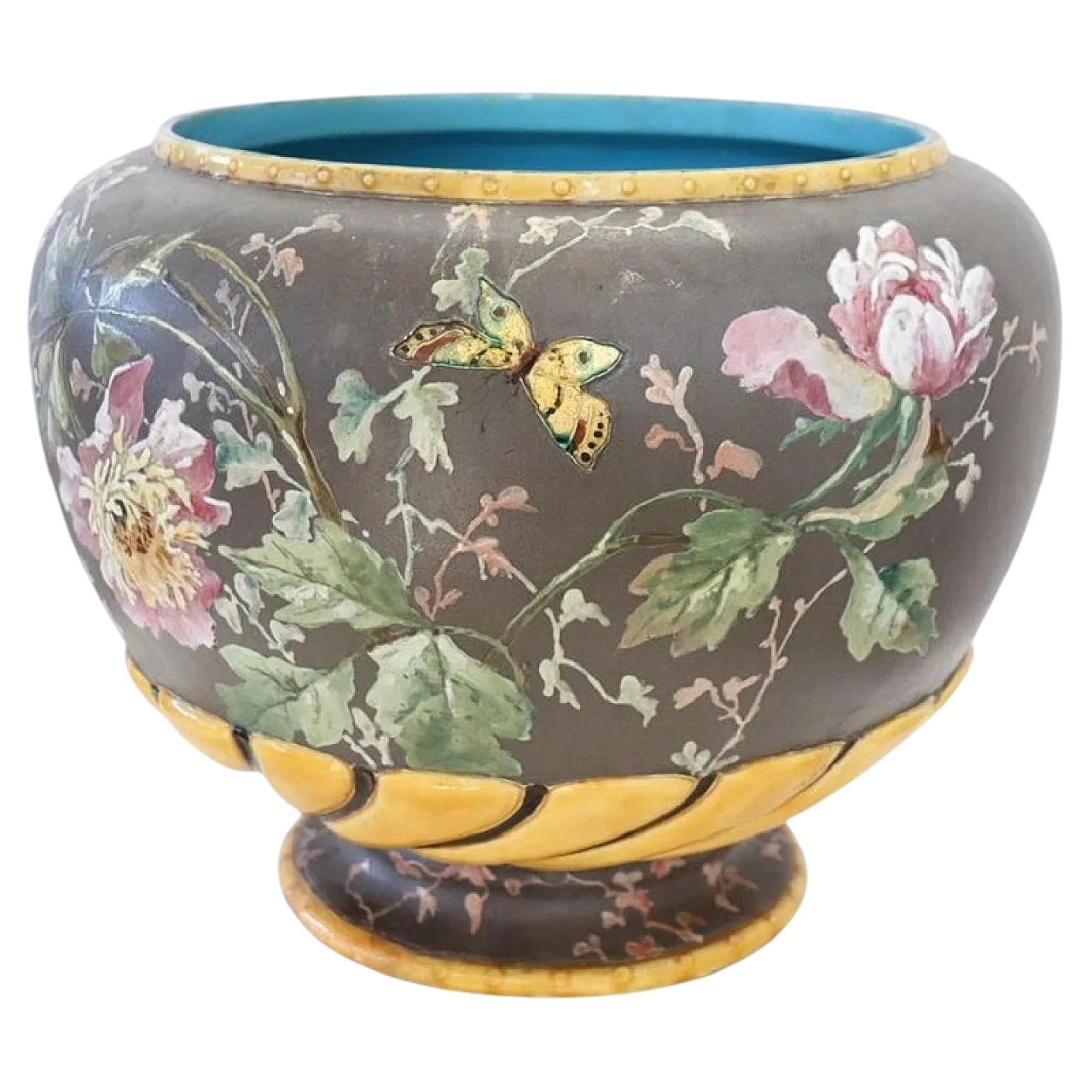 Ceramic vase with floral decoration, 80s 18