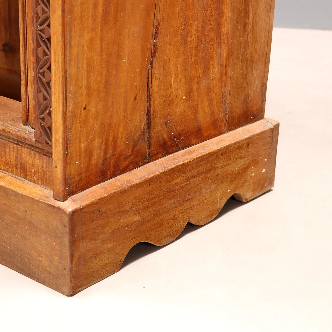 Indian open bookcase in exotic solid wood, 20th century 8