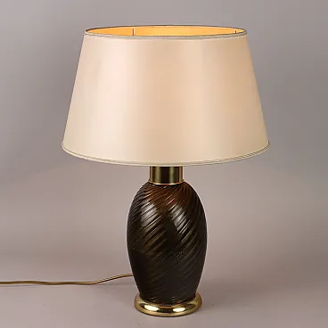 Lampada da tavolo in vetro di Tommaso Barbi, anni '70