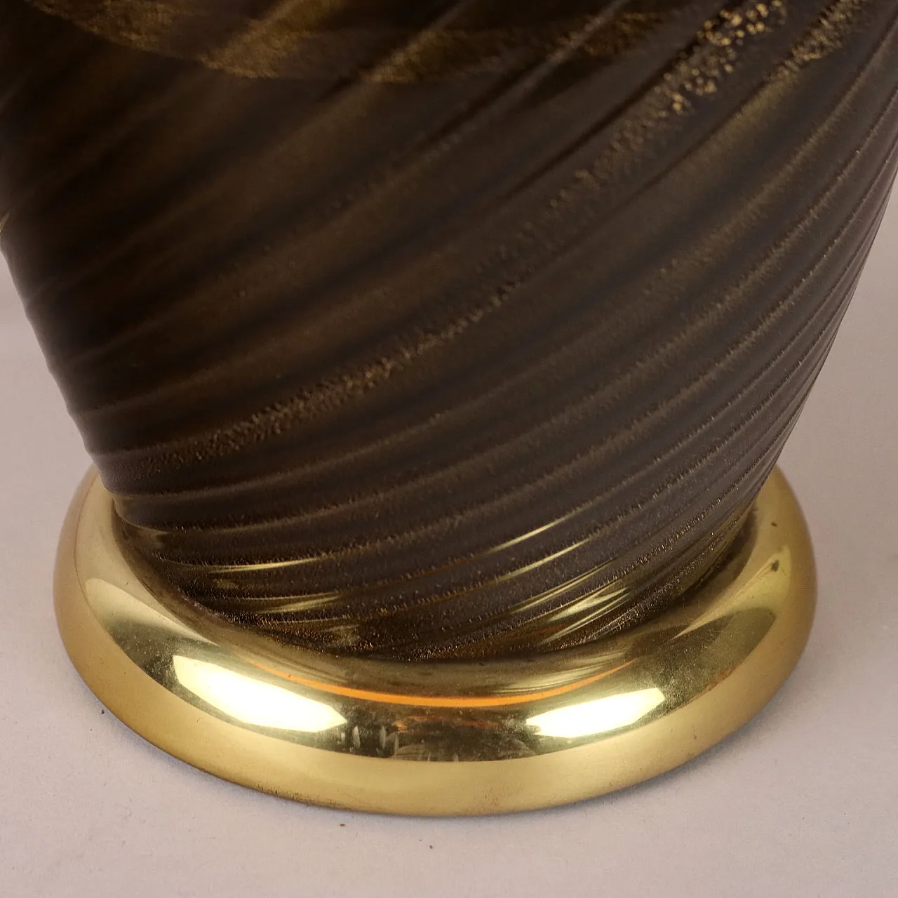 Glass table lamp by Tommaso Barbi, 1970s 5