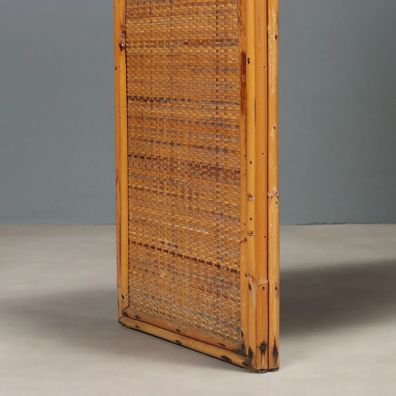 Consolle in bambù e ottone, anni '80 8