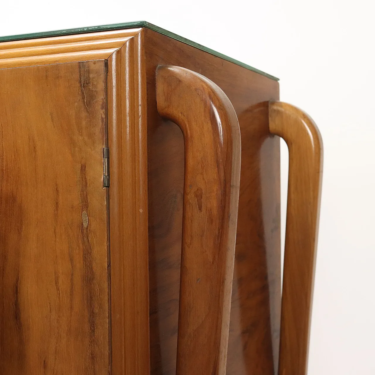 Buffet cabinet with glass top and mirrored bar compartment, 1950s 4