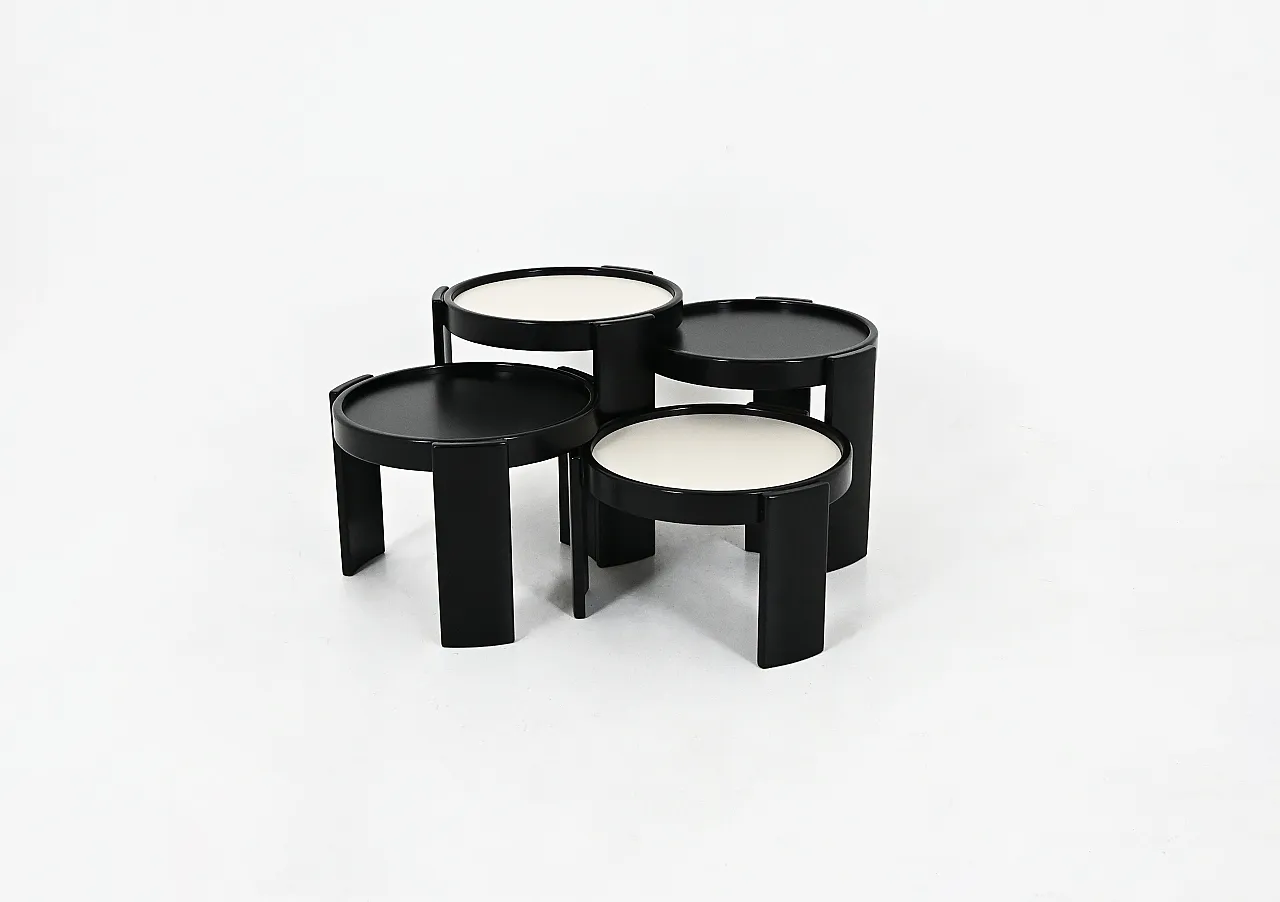 4 Gianfranco Frattini's Nurse Tavolini for Cassina, 60s 1