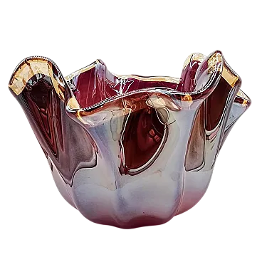 Big Jacketed Fazzoletto vase in Murano glass, 2000s