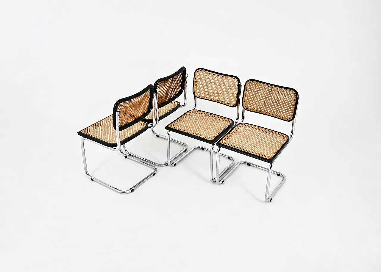 4 sedie da pranzo in stile B32 di Marcel Breuer, 90s 2