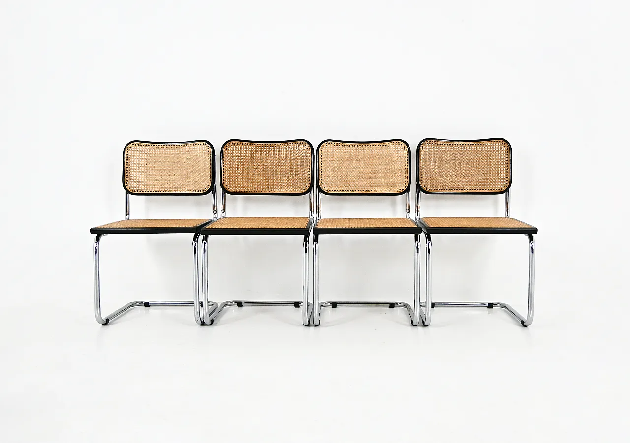 4 sedie da pranzo in stile B32 di Marcel Breuer, 90s 3