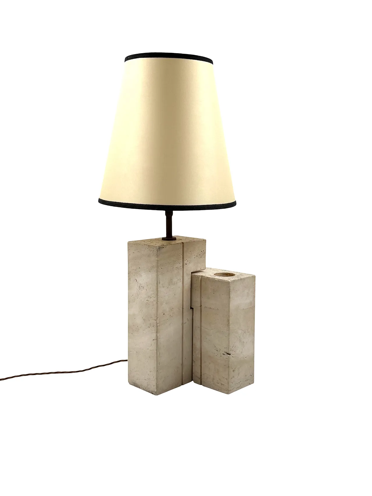 Table lamp in Midcentury travertine, Sormani Italy 1960 18