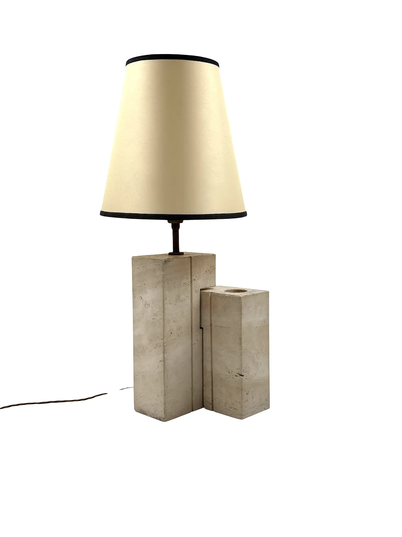 Table lamp in Midcentury travertine, Sormani Italy 1960 19