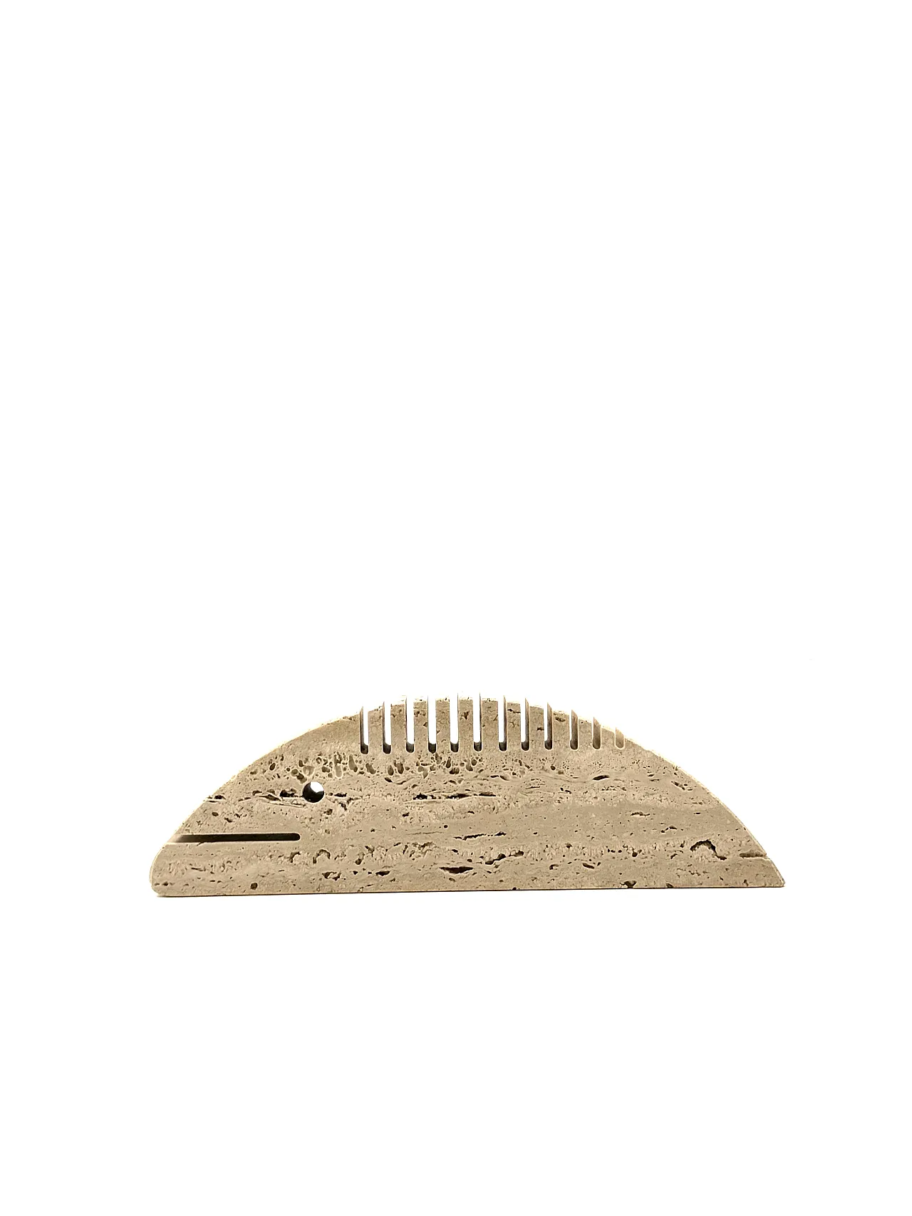 Scultura brutalista in travertino pesce, Fratelli Mannelli Italia 1970 7