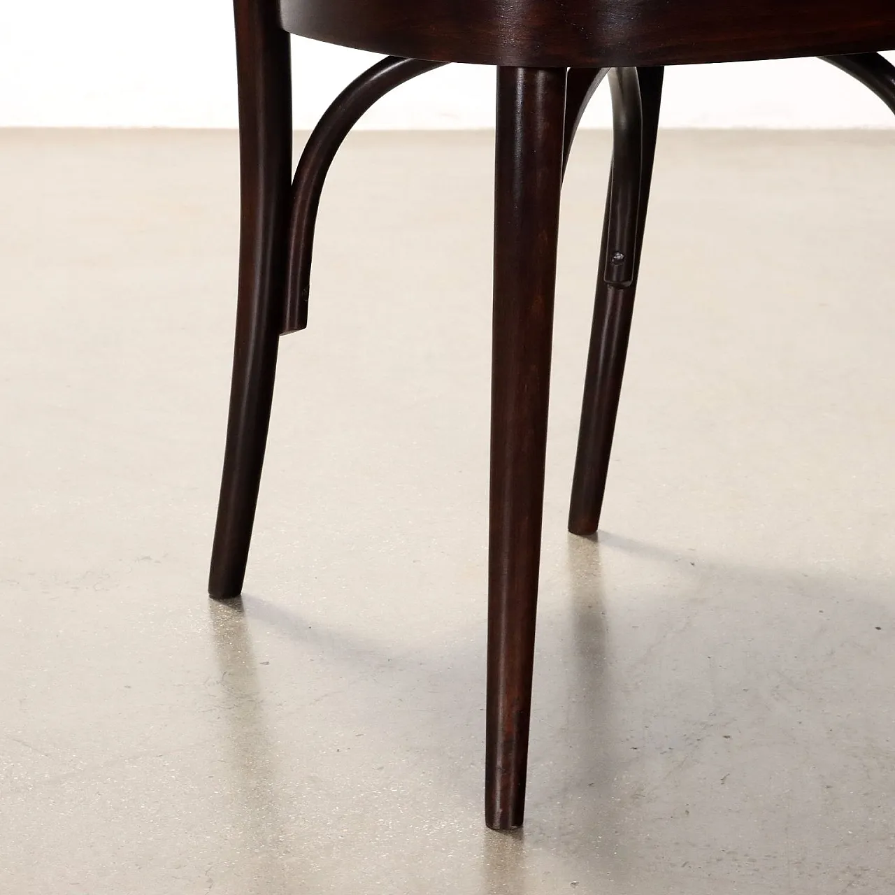 4 wooden and fabric chairs, 1960s 5