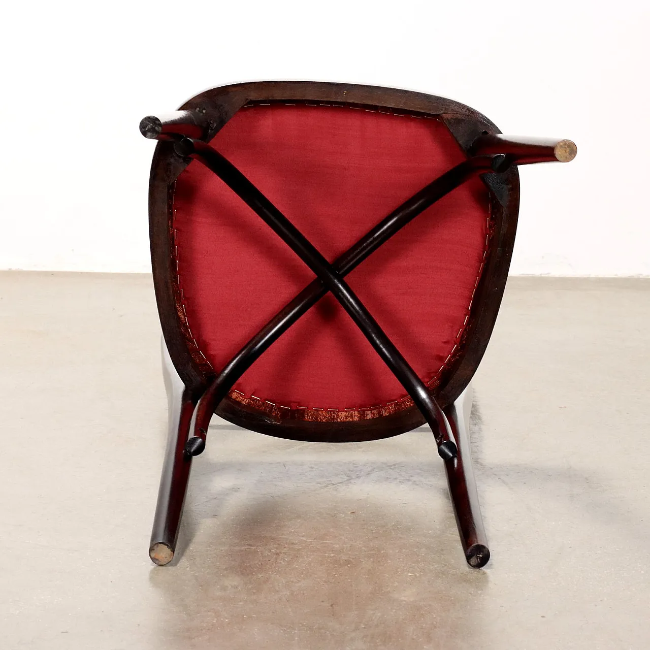 4 wooden and fabric chairs, 1960s 6