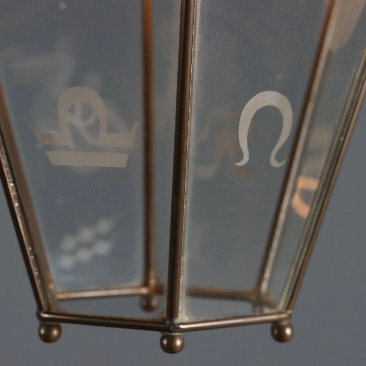 Lanterna a forma di piramide rovesciata in metallo, '900 6