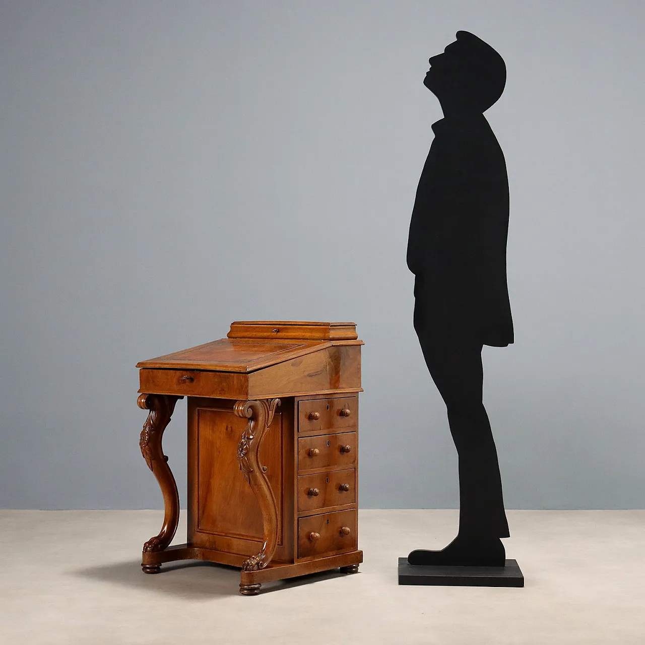 Desk di scrittura in noce Daepport, '800 2