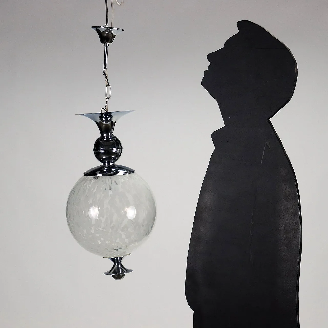 Group of three lamps in metal and glass, 1960s 2