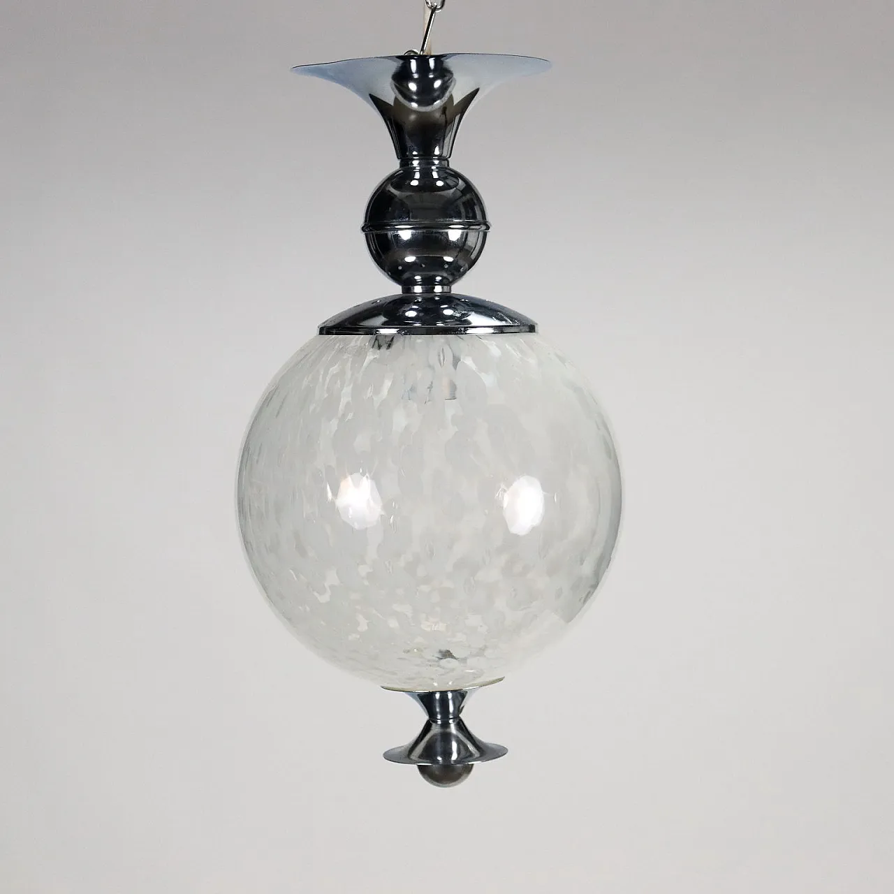 Group of three lamps in metal and glass, 1960s 3