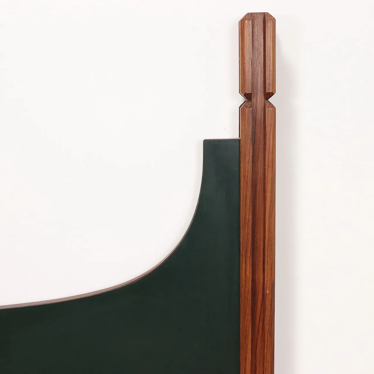 Double Bed in exotic wood and green laminate, Italy, 1960s 4