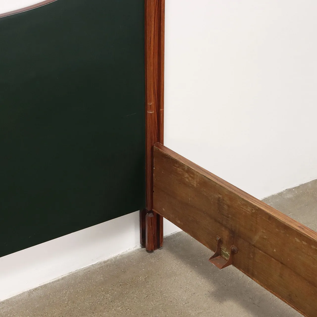 Double Bed in exotic wood and green laminate, Italy, 1960s 5