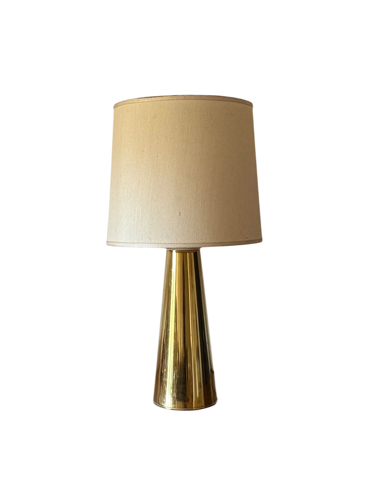 Lampada da tavolo conico in ottone di reggenza di Hollywood, Italia 1970 8